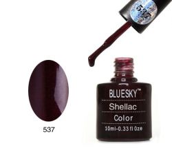 Гель-лак (Shellac) bluesky 537 (темная вишня с перламутром) 10 мл.