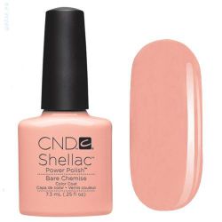 CND Shellac Bare Chemise (Кремово-бежевый, плотный с лёгким серебряным мерцанием ) 7.3 мл.