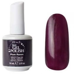 Гель-лак Just Gel Polish Plum Raven,  оттенок «Иссиня-черная слива» 14 мл. эмалевый 