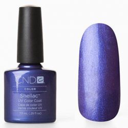 CND Shellac Purple Purple (синий с фиолетовыми микро-блестками)