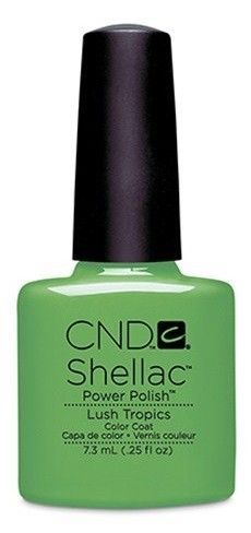 CND Shellac Paradise Summer Collection (2014) Lush Tropics Ярко-зеленый эмалевый. 