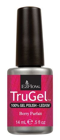 EzFlow TruGel Berry Parfait Эластичный растворяемый гелевый лак во флаконе с кисточкой «Ягодный парфе»  перламутровый 14 мг.   
