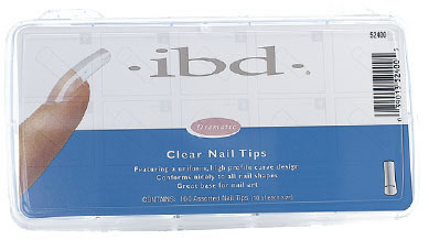  Ibd Clear Nail Tips, 100 шт. - Прозрачные типсы (ассорти)