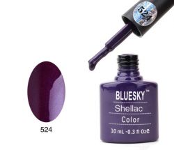 Гель-лак (Shellac) bluesky 524 (фиолетовый с блестящей пылью) 10 мл.