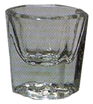 NPY Clear Glass Dappen Dish  - прозрачный стеклянный стаканчик для жидкостей