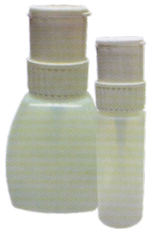 NPY Plastic Pump Black/White, 225 мл. - пластиковая помпа для жидкостей с насосом, белая.