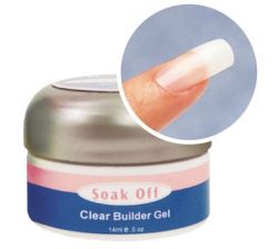 CLEAR SOAK OFF BUILDER GEL, - Прозрачный конструирующий био гель Soak Off