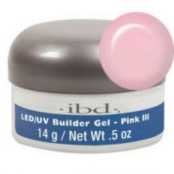 LED/UV Builder Gel Pink III, 14 г. – конструирующий камуфлирующий розовый гель №3 (холодный оттенок)